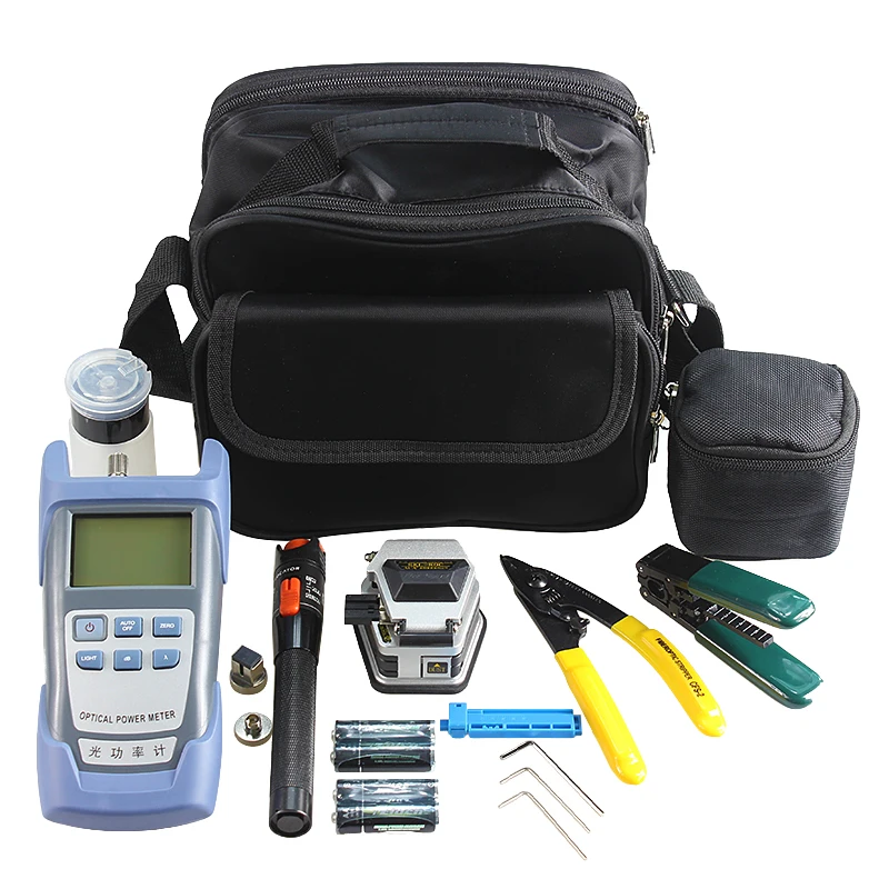 

07 types Fiber Optic fusion splicer Tool Kit with SKL-60C Fiber Cleaver Optical Power Meter 10km visual fault locator