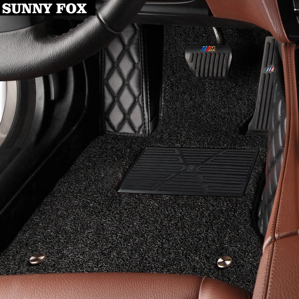 SUNNY FOX car floor mats for Audi A6 C5 C6 C7 A4 B6 B7 B8 Allroad Avant