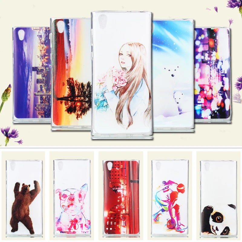 Силиконовый чехол для sony Xperia L1 мягкий из ТПУ задней крышки телефона G3312 чехлы с