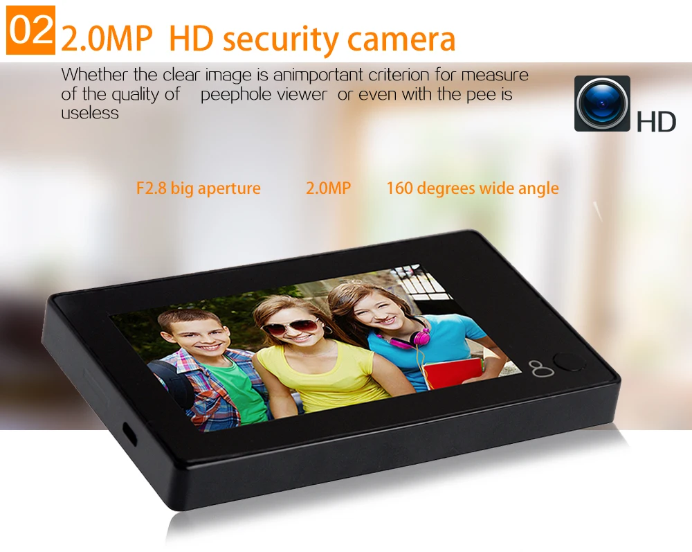 Us 37 89 Easy Installation 4 3 Inches Tft Lcd Door Doorbell Peephole Peep Hole Viewer 140 Wide Degree Angle Viewing In Door Viewers From Home