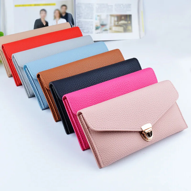 

Valink 2017 New Style Women Long Purse Lady Holding Bag Female Fashion Buckle Handbag Clutches Women Wallet Carteira Feminina