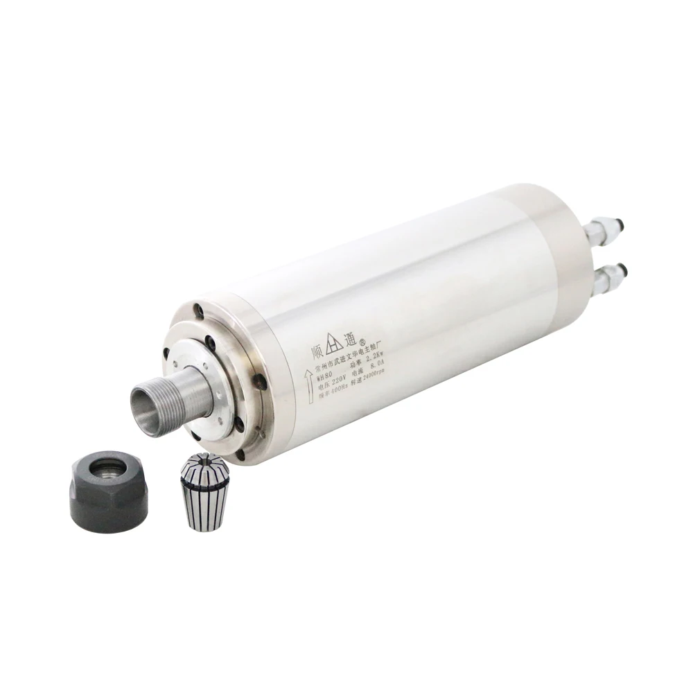 Профессиональный 2.2kW 220V CNC шпиндель водяного охлаждения 7.5A ER20 100 800Hz 3000 24000rpm