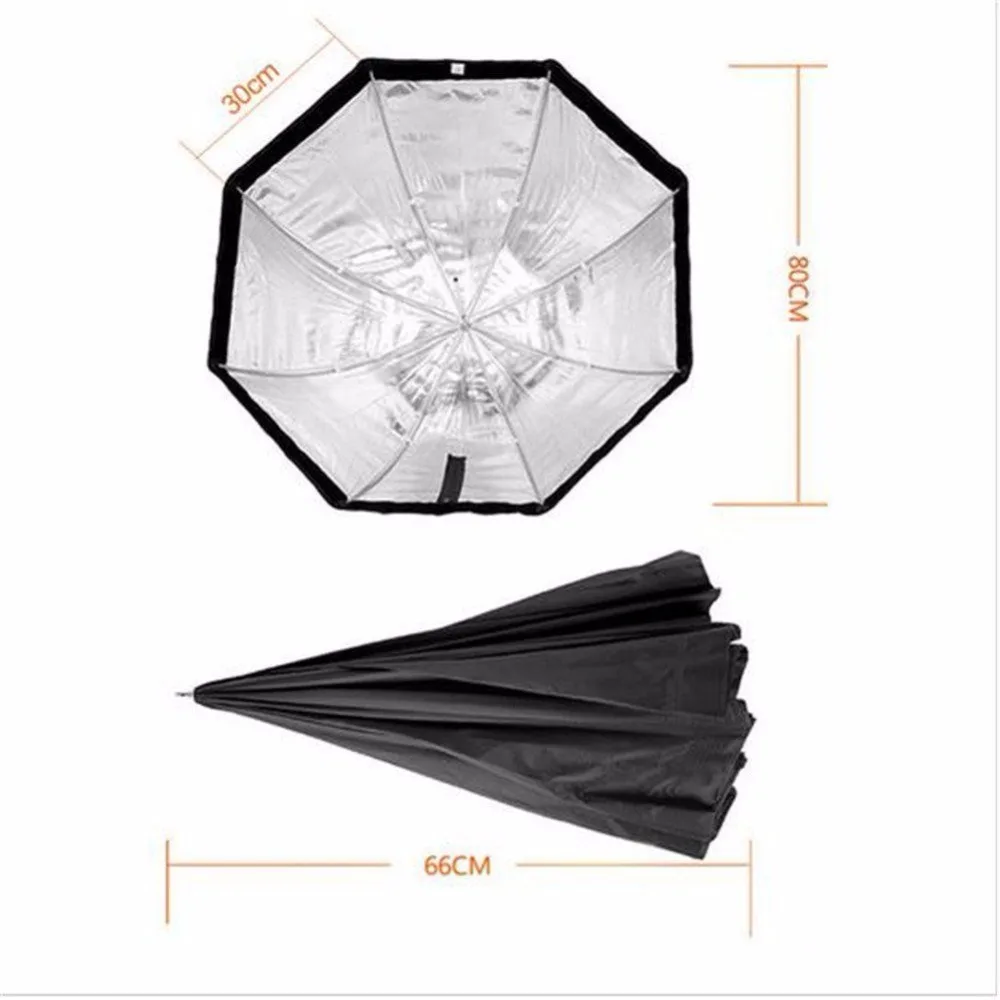  Godox 80cm Octagon Umbrella Softbox Light stand umbrella Hot shoe bracket kit for Strobe Studio Fla