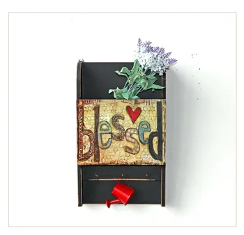 

1PC zakka Continental retro creative Home Furnishing wall hanging mural clothing storage box decoration ornaments hook JL 0928