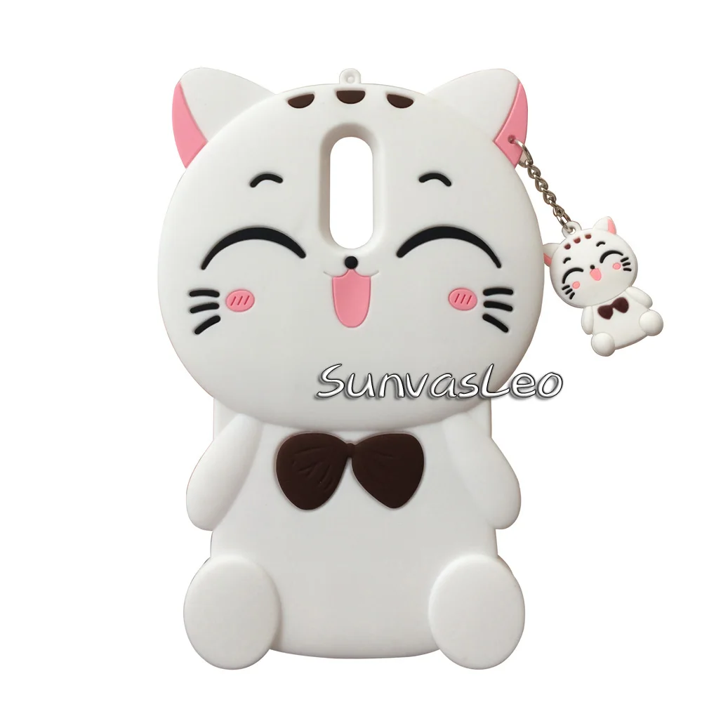 White Lucky Cat Для LG Q Stylo 4 Q710MS 3D Мягкий силиконовый чехол милый мультфильм животных резиновый чехол на заднюю панель мобильного телефона оболочка кожа для LG Q Stylus Plus - Цвет: White Lucky Cat