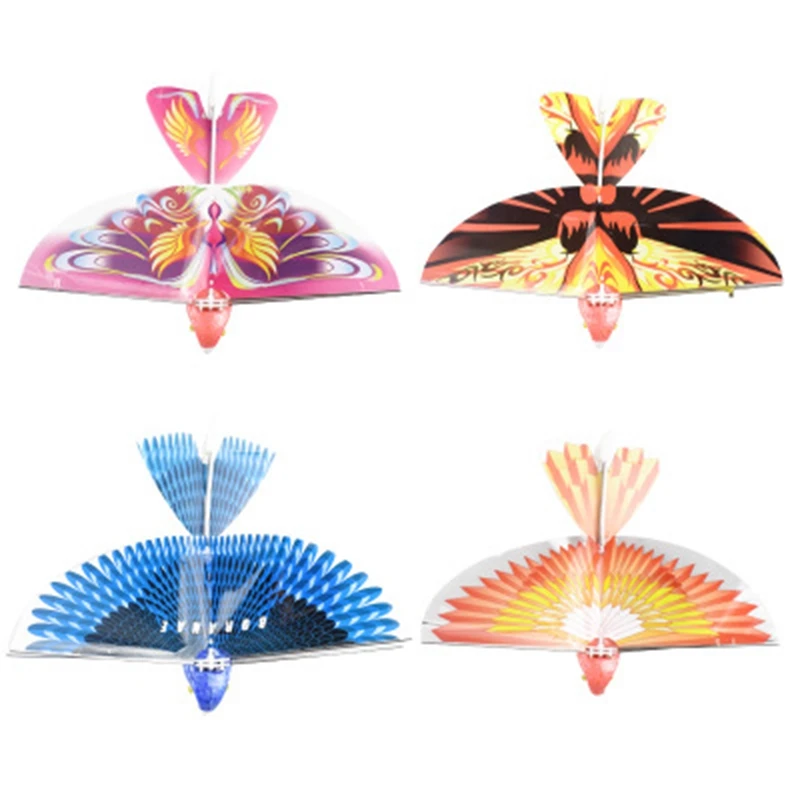 Electric Flying Bird Toys For Children 360 Degree Hover Simulation Bird Bionic Flapping Wing Power Flying Bird Charging Puzzle 