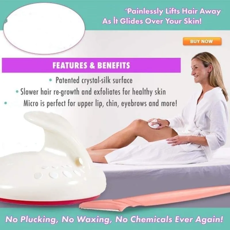 

2018 New Nina Silk Hair Remover Advanced Absorbent Crystal Silk Surface Tool Drop Shipping Massager