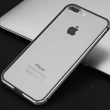 Ультра тонкий бампер для iPhone 7 Plus Алюминий Металл Мягкие силиконовые сторона протектор Новый чехол бампер для iPhone 7 Plus