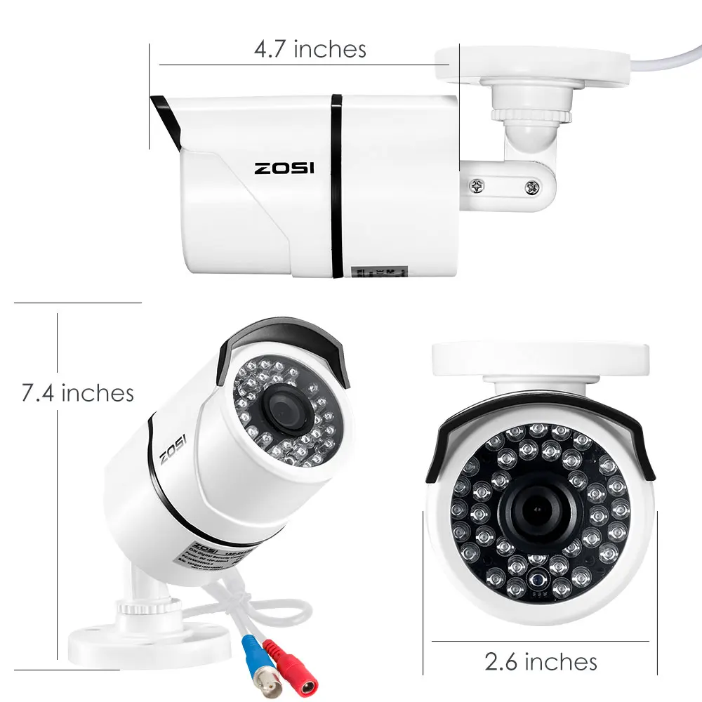 ZOSI 8CH CCTV система 1080P HDMI TVI 8CH DVR 8 шт 2,0 МП уличная инфракрасная камера видеонаблюдения 3000TVL камера система видеонаблюдения