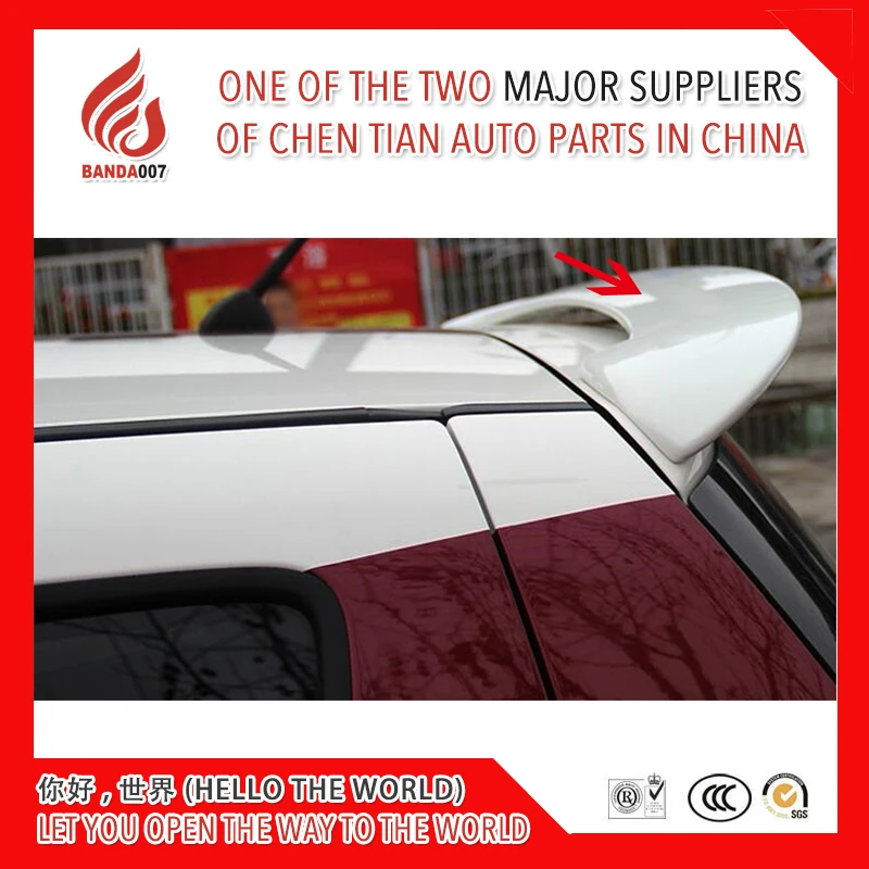 

High quality ABS black red white color or primer color rear roof spoiler for Swift 2005 2006 07 08 09 10 11 12 13 14 2015 2016