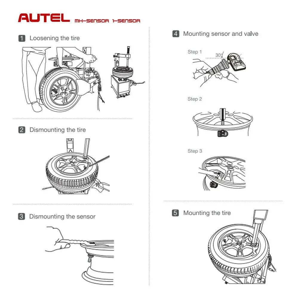 AUTEL 2 в 1 TPMS датчик давления в шинах 433 315 МГц mx-сенсор датчик давления в шинах Мониторинг шин TPMS программируемый автомобиль