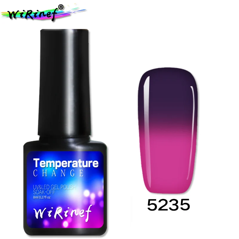 WiRinef полуперманентный УФ-гель с термостойким гелем для ногтей, Гель-лак для ногтей, меняющий цвет, маникюрный клей - Цвет: 5235