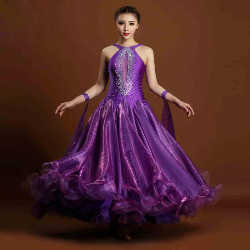 Ballroom Dance Dresses Women 2019 New Sexy Backless Standard Waltz