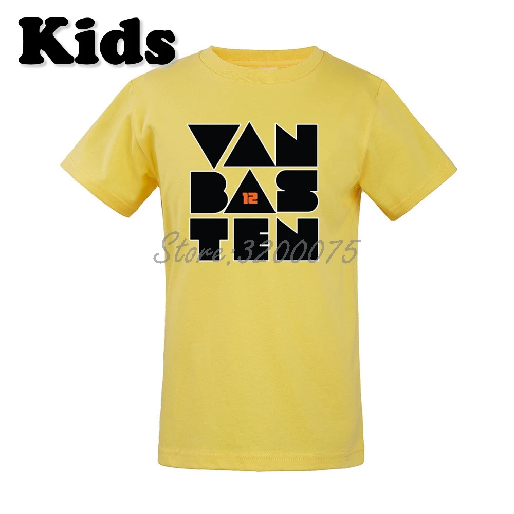 

Kids Netherlands Marco Van Basten 12 Logo Holland T-shirt Clothes T Shirt Youth boys girl tshirt o-neck tee W19032918