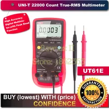 UNI-T UT61E 22000 Отсчетов Правда Rms Цифровой Мультиметр AC/DC Напряжение Ток, Сопротивление, Емкость Тестер с RS232C кабель