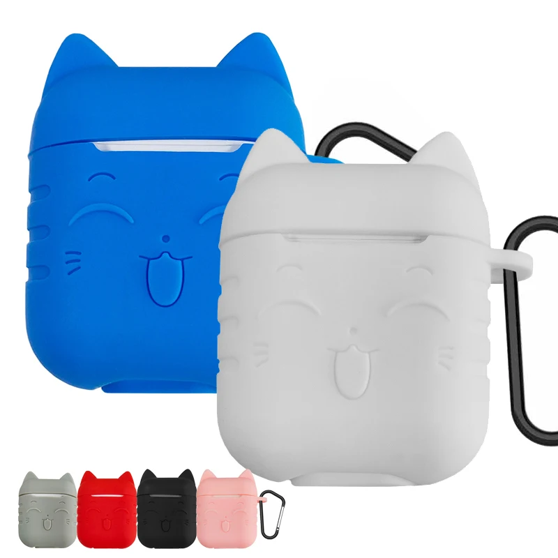 

For Air Pods TPU Soft Silicone Case For Airpods Cover Brand Earphone Accessories Coque Colorful Cute Cat Protective soft Case