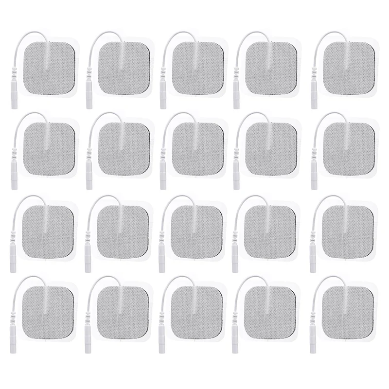 

20Pcs/Set Electrode Pads Beauty Health Tool Replacement for Tens Units Machine 4X4cm Silica Gel Non-woven Fabric Electrode Pad
