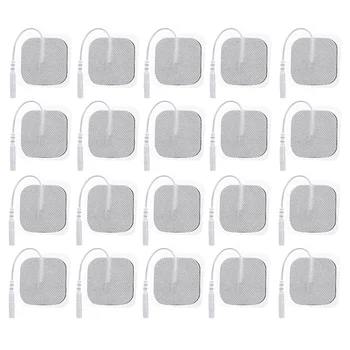

20Pcs/Set Electrode Pads Beauty Health Tool Replacement for Tens Units Machine 4X4cm Silica Gel Non-woven Fabric Electrode Pad
