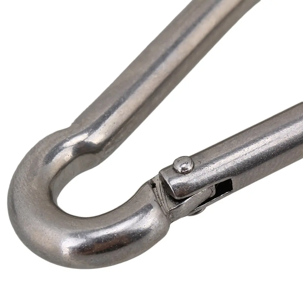 Multifunctional-304-Stainless-Steel-Spring-Snap-Carabiner-Quick-Link-Lock-Ring-Hook-M6-60mm-Pack-of (4)