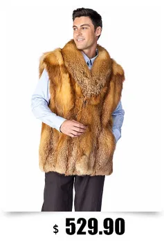 TOPFUR Новая модная мужская шуба из натурального меха, роскошная зимняя мужская куртка из лисьего меха с воротником, мужская шуба из цельной кожи, верхняя одежда