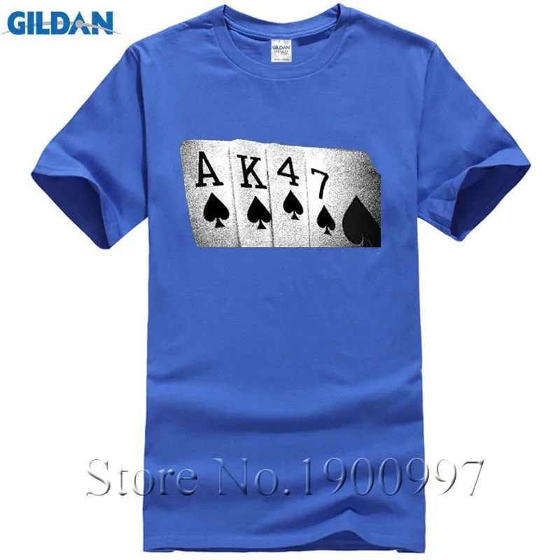 AK47 uomo Divertente T-Shirt Soviet Russo Mano di Poker Stampato t maglietta Shirt militare unisex usa dimensione 48-50 52 54 56 tShirt