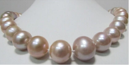 

Free shipping >>@ >816 9-10MM SOUTH SEA NATURAL PINK PURPLE PEARL NECKLACE 17