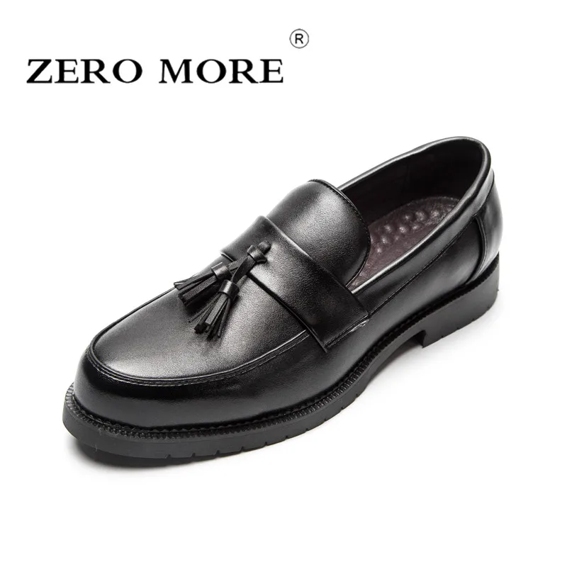 ZERO MORE/мужская повседневная обувь; Лидер продаж; модная черная обувь с бахромой; Мужская обувь; коллекция года; Лоферы без шнуровки; Мужская обувь; Повседневная Лакированная обувь в британском стиле