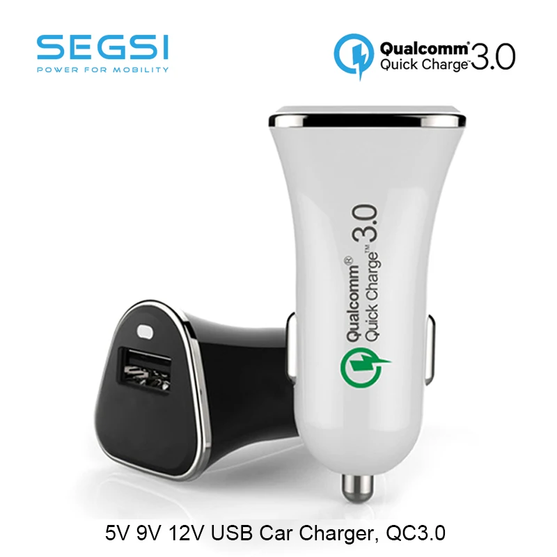  [Qualcomm Certified] Quick Charge 3.0 QC2.0 1 Port USB Car Charger For Apple iPhone 6s Samsung S6 5 Note LG Cell Phone Tablet 