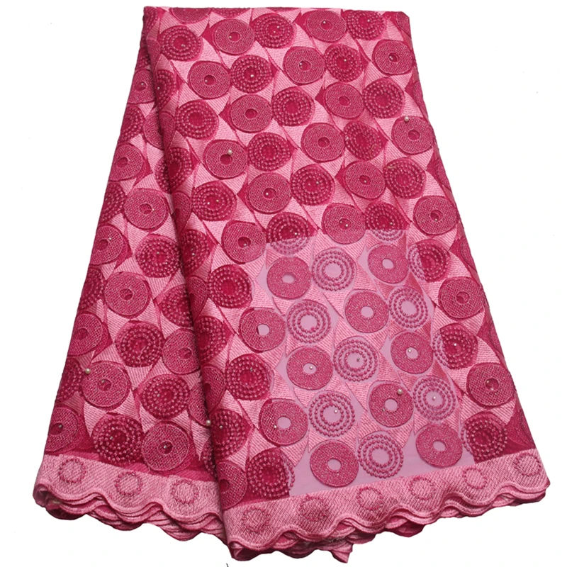 

high quality nigerian french net lace african/top fashion african french lace rose red NA373B
