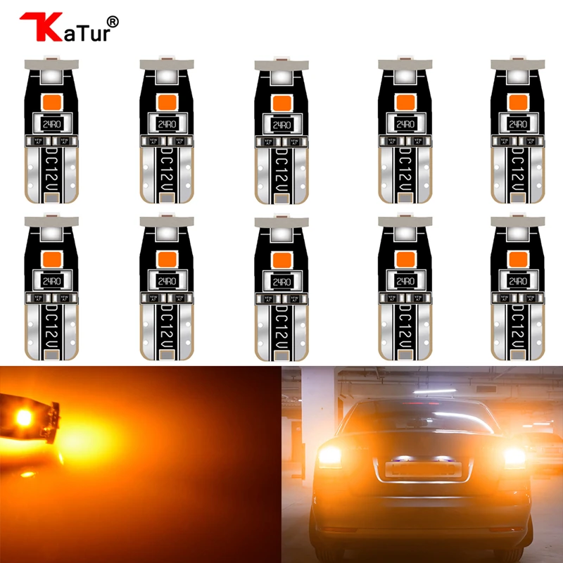 T10 194 168 501 W5W RED AUTO INTERIOR DOME WEDGE LIGHT BULB//BULBS w// 4 X 3MM LED