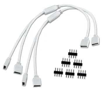 

10PCS 1 to 2 Ports Female Connection Cable 4 Pin Splitter for LED Color Changing Strip Lights get free 6Pcs Pins by ZITRADES
