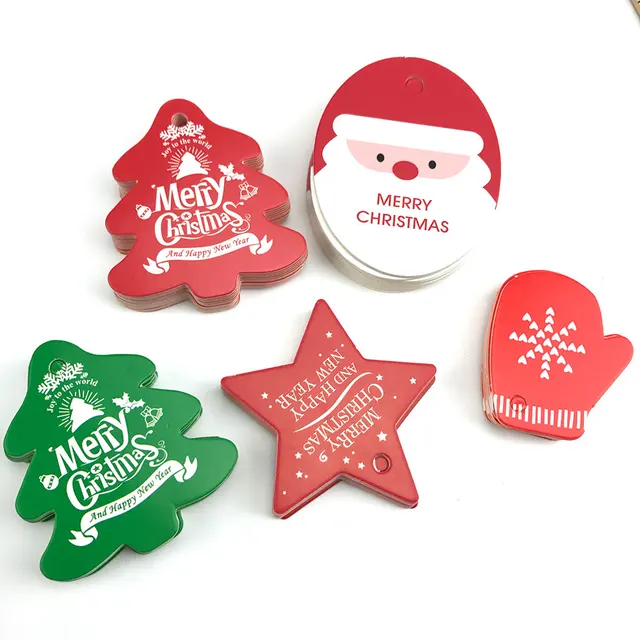 santa christmas tags