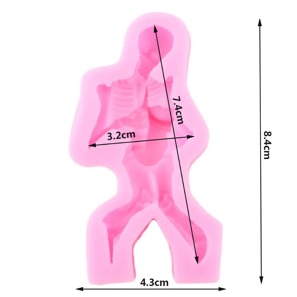 3D Скелет Череп силиконовые формы для торта музыкальный инструмент Хэллоуин инструменты для украшения тортов из мастики конфеты форма для шоколадной мастики