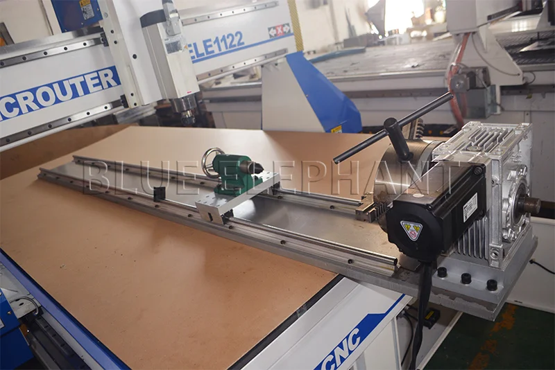 rotary device on table surface of 1122 4 axis cnc router with rotary device on table surface