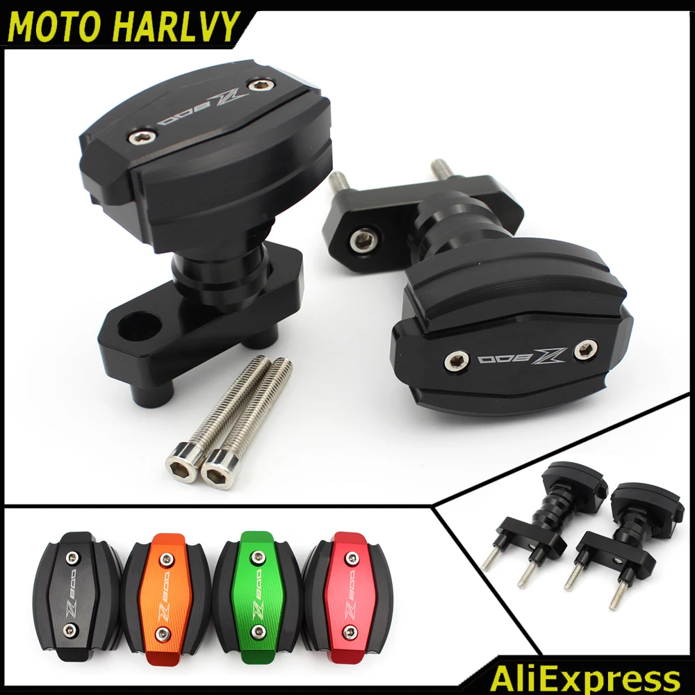 

CNC Aluminum Black Left and Right Motorcycle Frame Slider Anti Crash Protector For KAWASAKI Z800 2012-2015 2013 2014