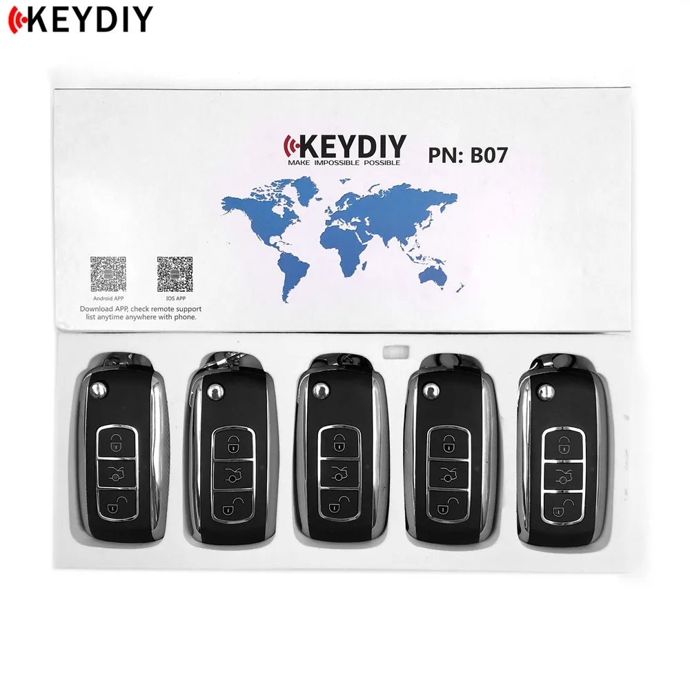 5 шт. KEYDIY KD B07 и B01 2 для KD900/KD X2/URG200 ключ программист серии B пульт дистанционного