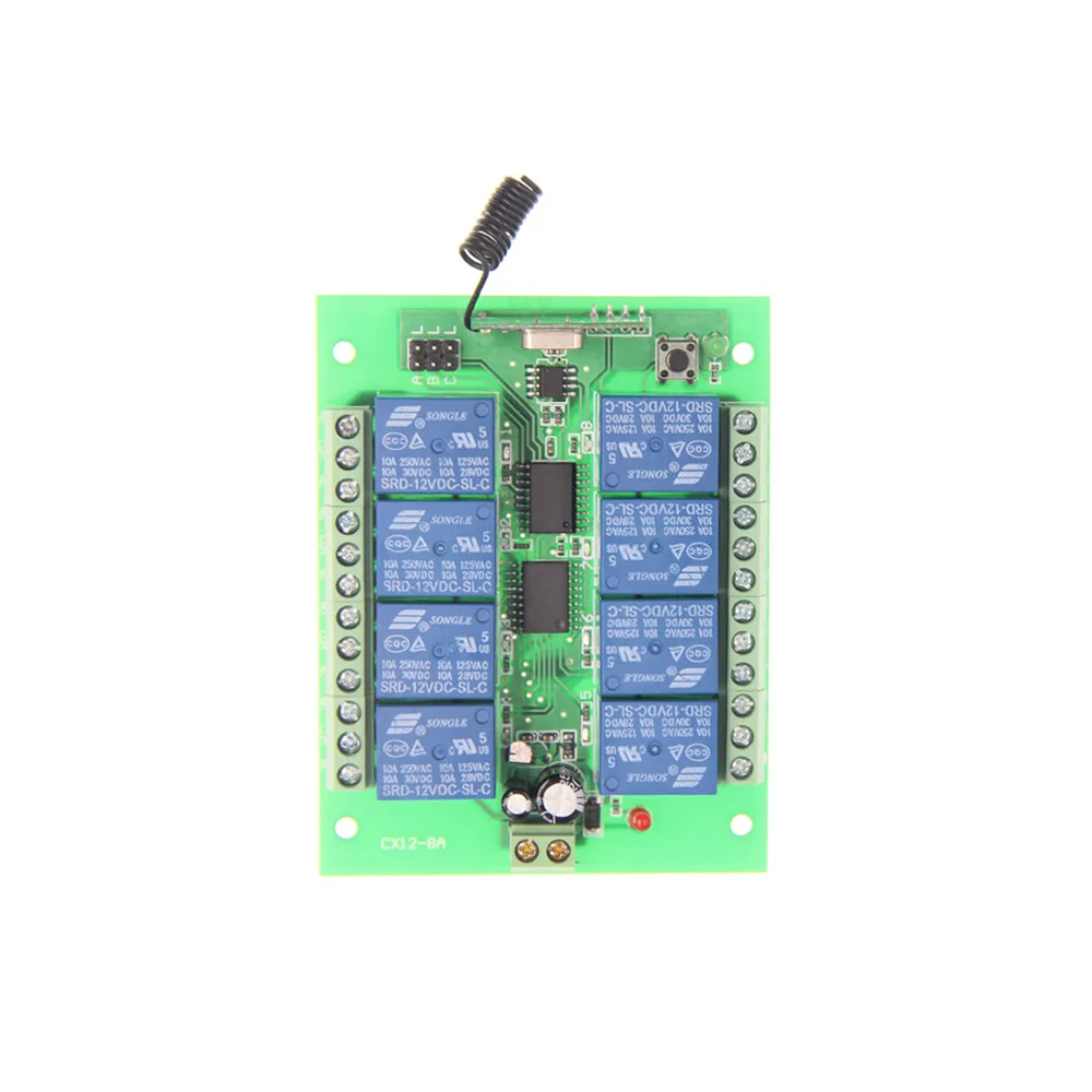 

DC 12V 24V 8 CH 8CH Radio Controller RF Wireless Remote Control Switch System,315/433 MHz Receiver Only