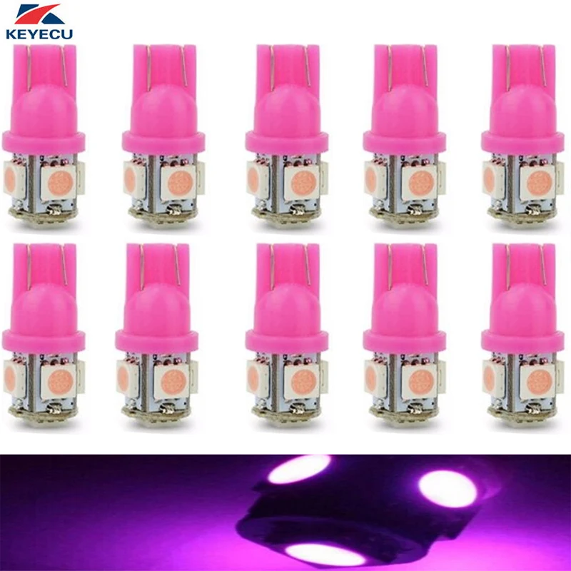 KEYECU 10 шт. T10 194 W5W 5050 5SMD светодиодные лампы для автомобиля/мотора внутренний Купол