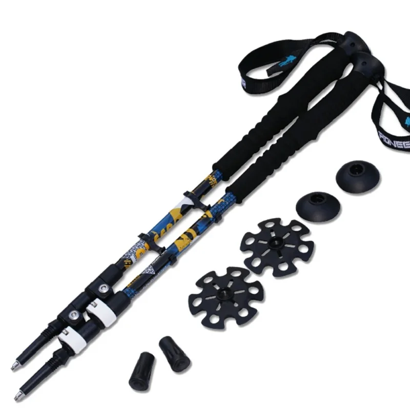 

Outdoor New Trek Pole Nordic Walking Poles Telescopic Alpenstock Aluminum Alloy Shooting Walking Stick Crutch Senderismo