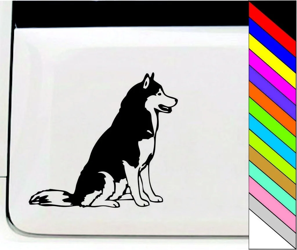 

5.5"x5"SIBERIAN HUSKY decal sticker window dog cat pets lover washingon huskies
