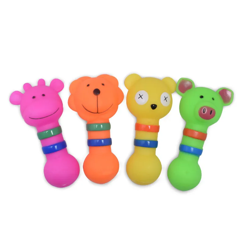 

Fashion Rubber Dog Toys Small Animal Shape Dogs Train Their Molars To Bite Make A Sound Pet Toys Pet Supplies with 4 Colors