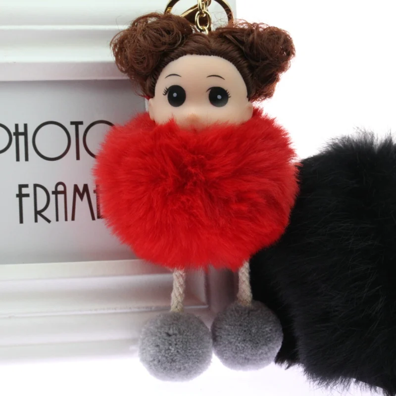 

Confused doll Plush Animals Key Chain Cute Fashion Kids Plush Dolls Keychain Soft Stuffed Toys Keyring Baby For Girls Women