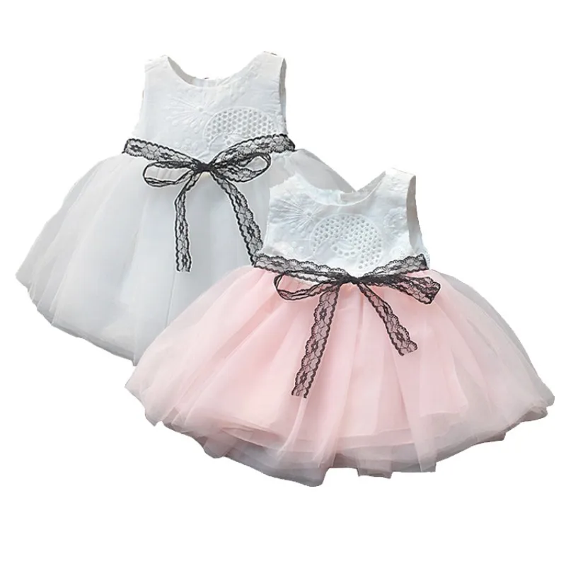 

2018 New Children solid Sleeveless Beautiful Princess Dress Party Lolita Style