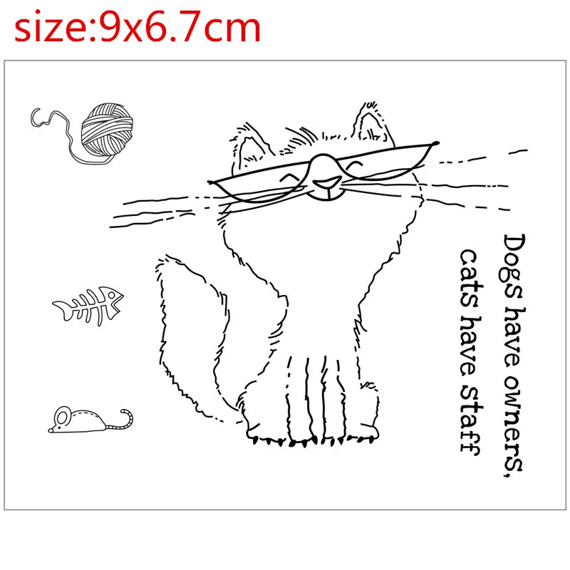

Animal Transparent Rubber Silicone Clear Stamps for Tampons Seal Background Collage Stamp Holiday card Card Making Diy