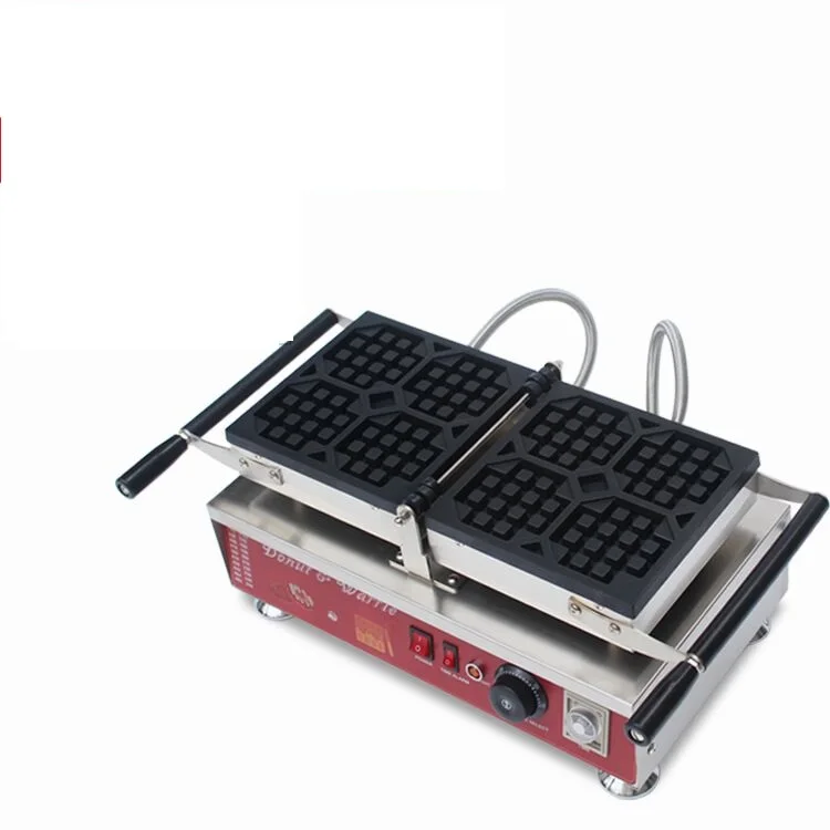 110V 220V Commercial Electric Belgian Rotary Waffle Oven Machine Non