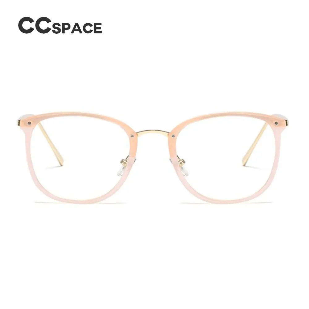 CCSPACE Женские квадратные очки с оправой, женские прозрачные розовые прозрачные оптические очки по рецепту, очки для компьютера 45370