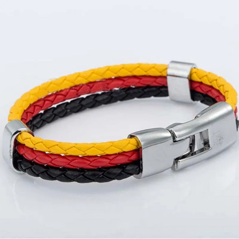 (10pcslot)2018 Russia World Cup Football Fans Alloy Leather Bracelet Bracelet Jewelry Gift For Soccer Fans National Team Bangle (15)