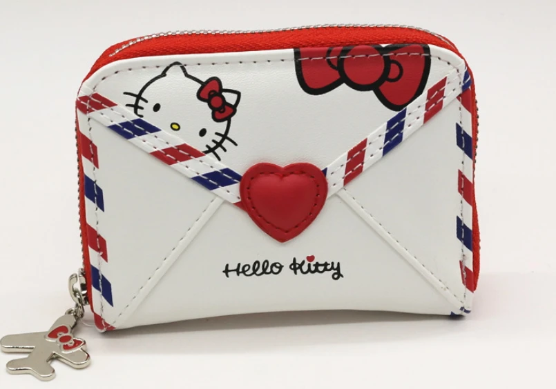 Ограниченная серия, hello kitty, красный и белый, Ретро стиль, британский стиль, сумка для карт, кредитная карта, все четыре стиля s