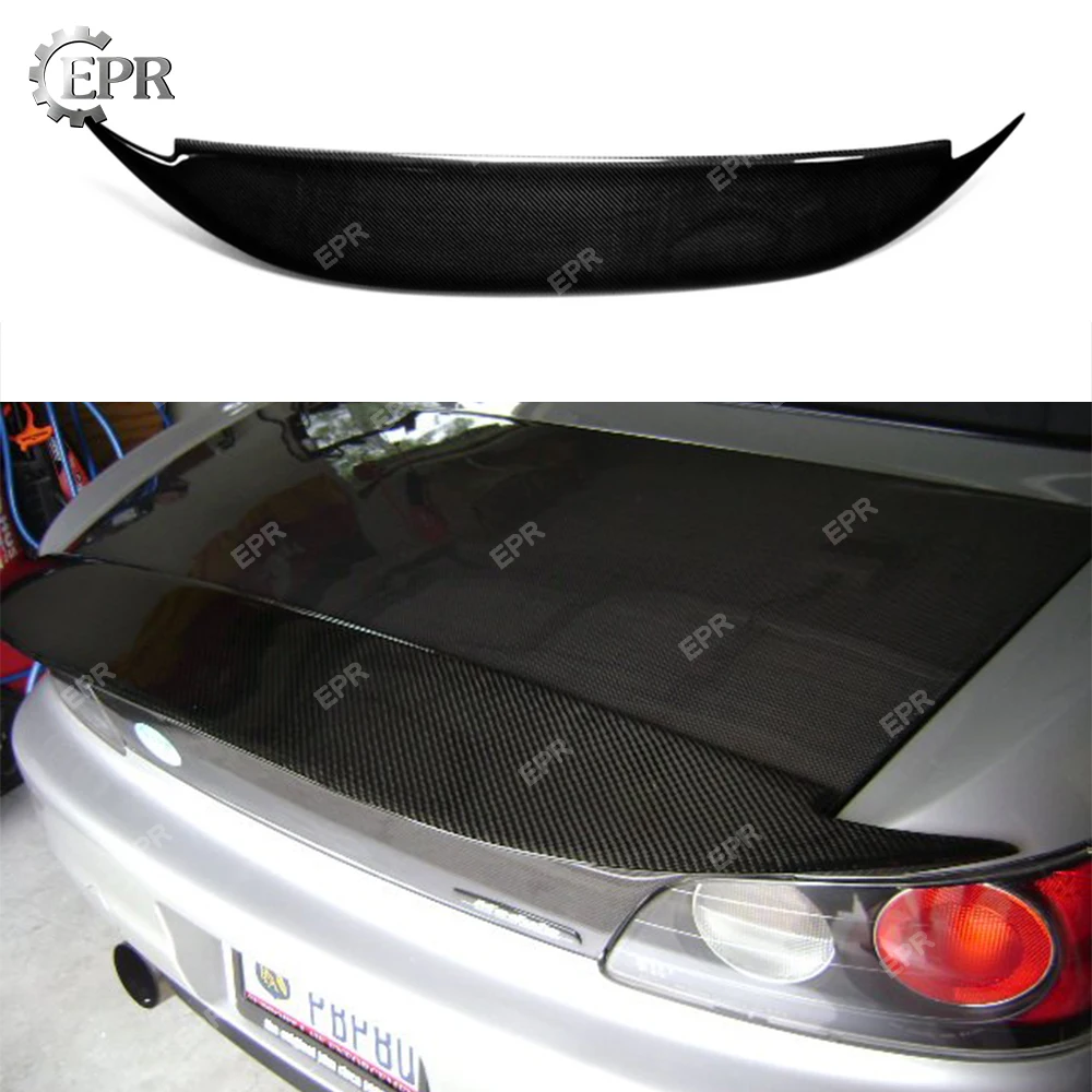 

For Honda S2000 BYS Style Carbon Fiber Ducktail Spoiler Tuning Part Trim For S2000 Glossy Fiber Carbon Trunk Wing Lip Body Kit