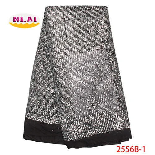 

African Fabric Sequins Lace, Silver French Lace Fabric, Lace Embroidery Net Lace Fabric MR2556B